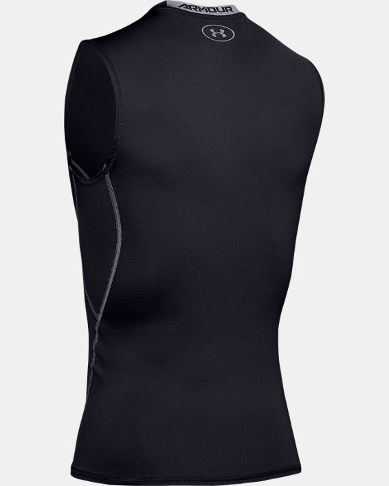 UA HeatGear® Armour - T-shirt Compression sans manches pour homme, Black, pdpMainDesktop image number 5